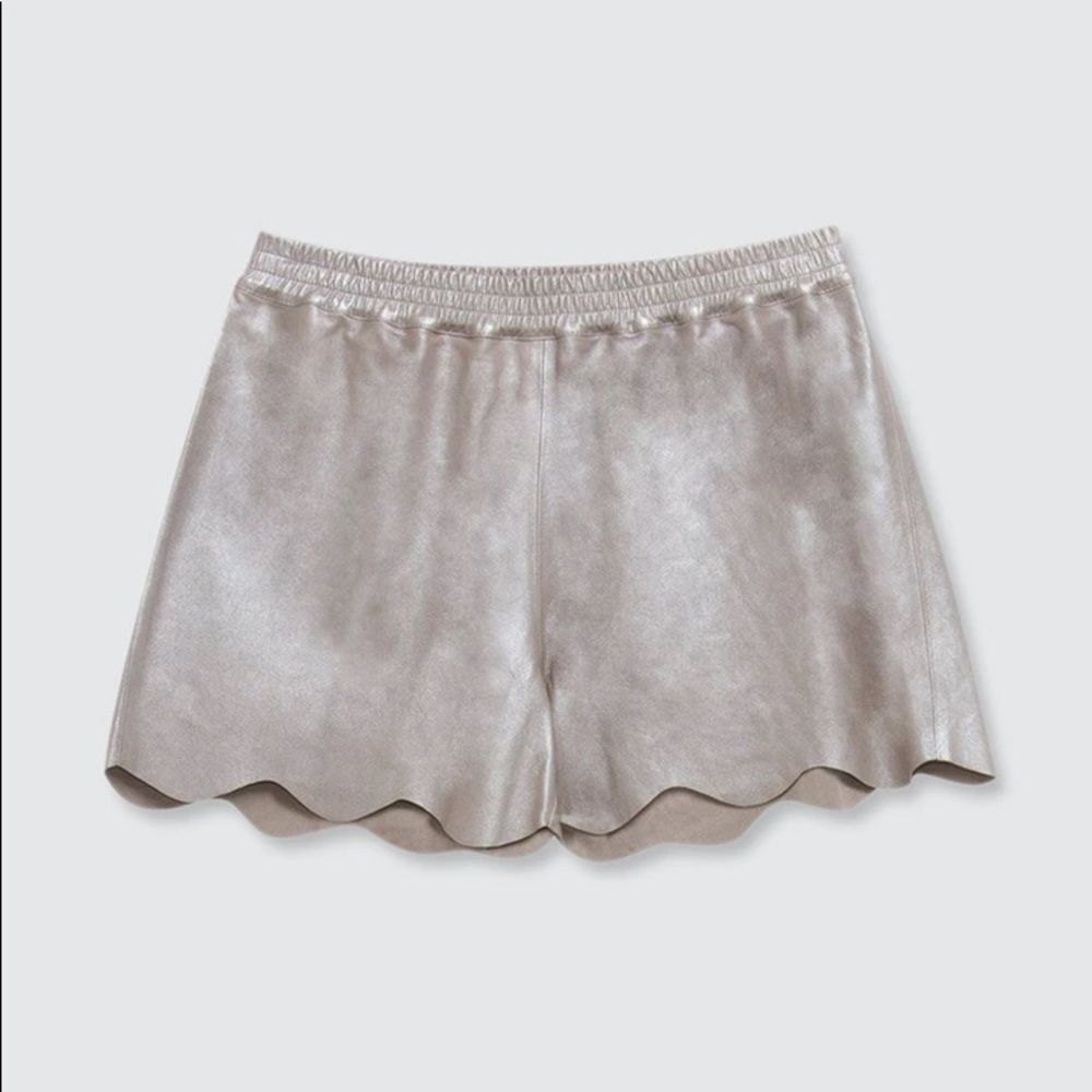 ASbyDF leather platinum Cannes Short